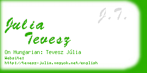 julia tevesz business card
